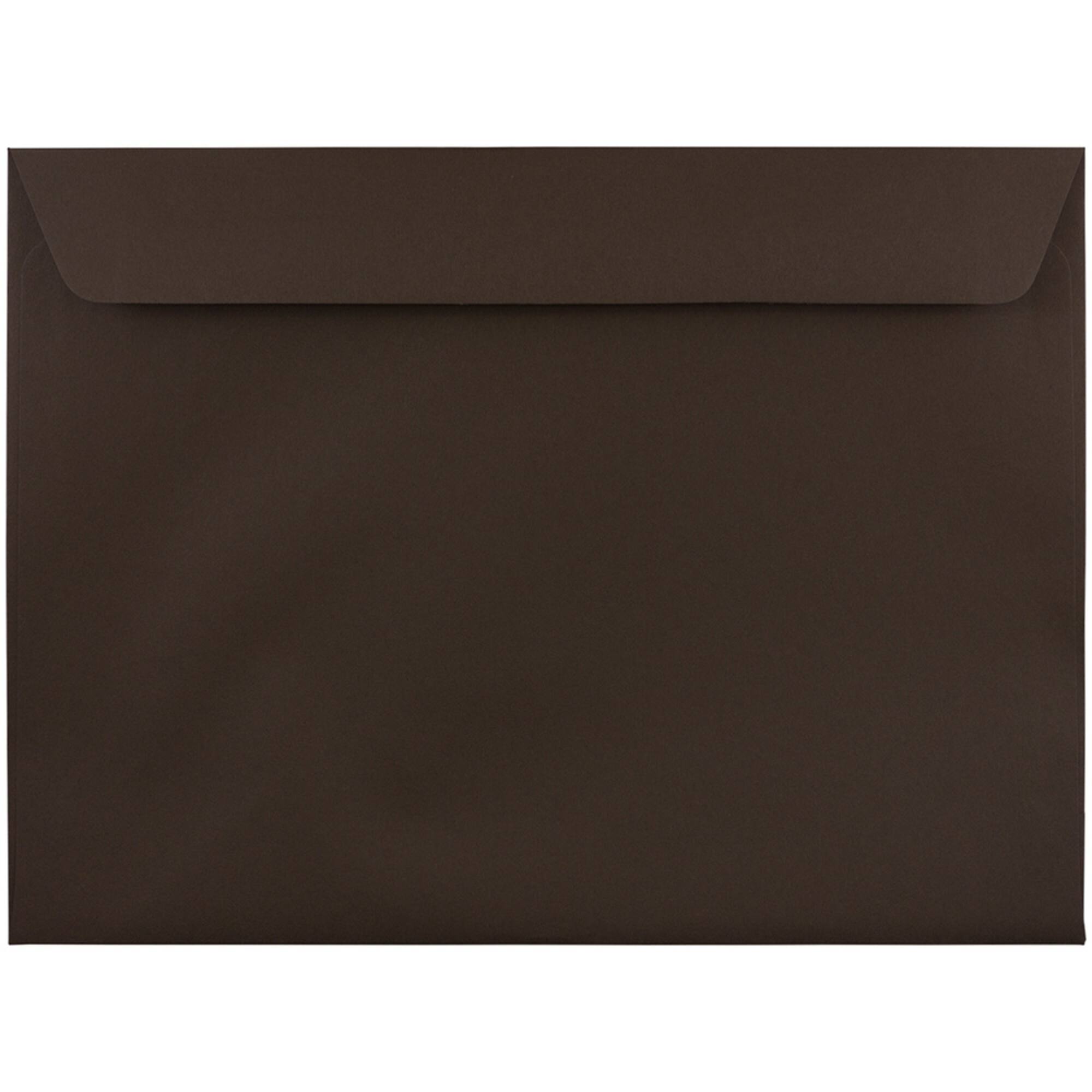 JAM Paper 9.5" x 12.62" Chocolate Brown Premium Booklet Envelopes